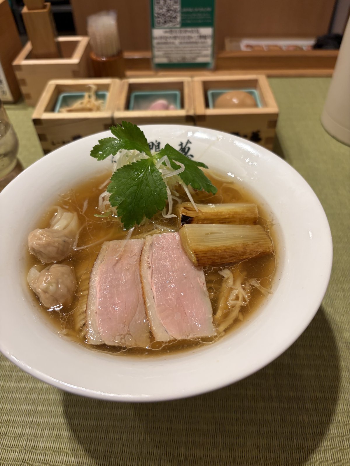 鴨to葱の鴨わんたん麺